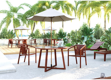 Ombrelone con Cobertura Polyester Beige de 1,8m de Diámetro