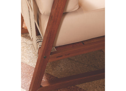 Sillón Tramontina Lanati de Madera de Jatoba  FSC con Respaldo de Cuerdas