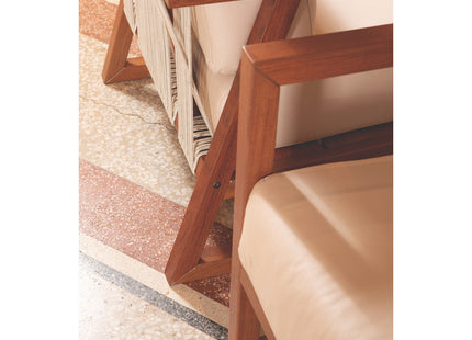 Sillón Tramontina Lanati de Madera de Jatoba  FSC con Respaldo de Cuerdas