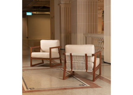 Sillón Tramontina Lanati de Madera de Jatoba  FSC con Respaldo de Cuerdas
