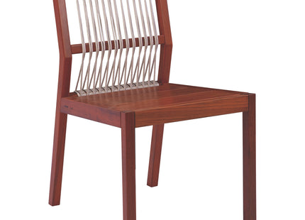 Silla Tramontina Lanati de Madera de Jatoba FSC con Respaldo de Cuerdas