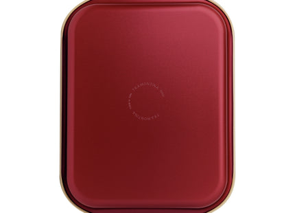 Asadera rectangular rasa Tramontina Brasil en aluminio con revestimiento interno y externo antiadherente Starflon Max rojo 34 cm 2.9 L