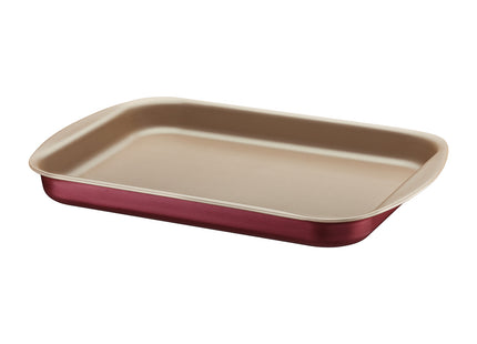 Asadera rectangular rasa Tramontina Brasil en aluminio con revestimiento interno y externo antiadherente Starflon Max rojo 34 cm 2.9 L