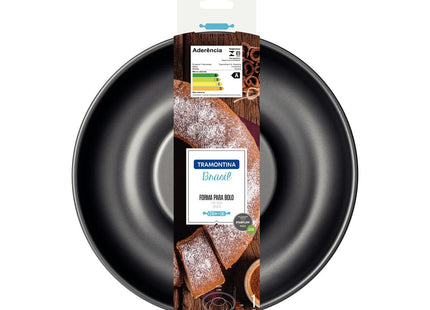 Molde para rosca Tramontina Brasil en aluminio con revestimiento interno y externo antiadherente Starflon Max grafito 24 cm 1.4 L
