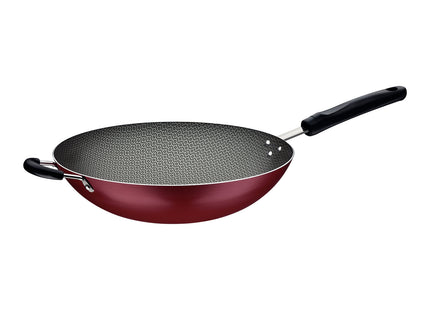 Wok Tramontina Loreto en Aluminio con Revestimiento Interno Antiadherente Starflon Max con Mango Baquelita Rojo 32 cm 4.4 L