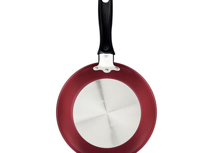 Sartén Tramontina Turim en aluminio con revestimiento interno y externo con antiadherente Starflon Max roja 24 cm y 1.4 L