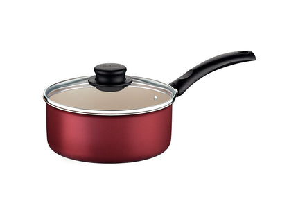 Olla Tramontina Turim en aluminio con revestimiento interno y externo con antiadherente Starflon Max roja 16 cm y 1.4 L