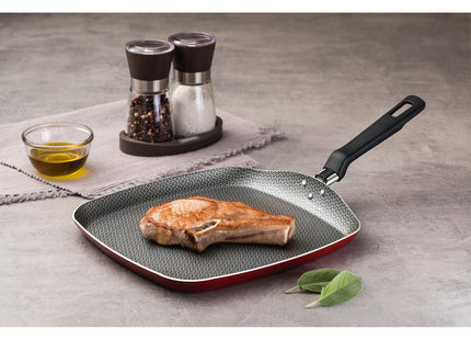 Bifera Lisa Tramontina Loreto en Aluminio con Revestimiento Interno Antiadherente Starflon Max con Mango Baquelita 26 cm 1 L Rojo
