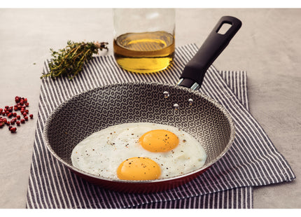 Juego de Sartenes Tramontina Loreto en Aluminio con Revestimiento Interno y Externo Antiadherente Starflon Max con Mangos de Baquelita Rojo 2 Piezas