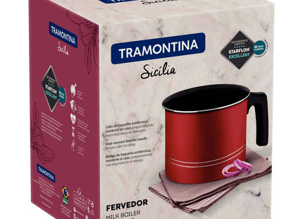 Hervidor Tramontina Sicília en Aluminio con Revestimiento Interno y Externo en Antiadherente Starflon Excellent Rojo 14 cm 1.9 L