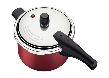 Olla de Presión Tramontina Vancouver en Aluminio con Revestimiento Interno y Externo Antiadherente Starflon Max Rojo 20 cm 4.5 L