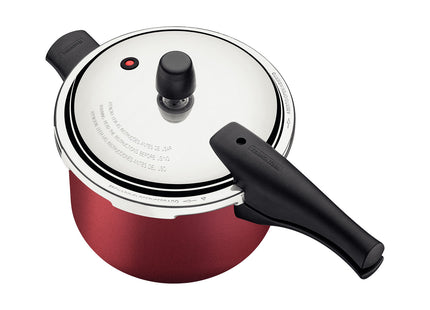 Olla de Presión Tramontina Vancouver en Aluminio con Revestimiento Interno y Externo Antiadherente Starflon Max Rojo 20 cm 4.5 L