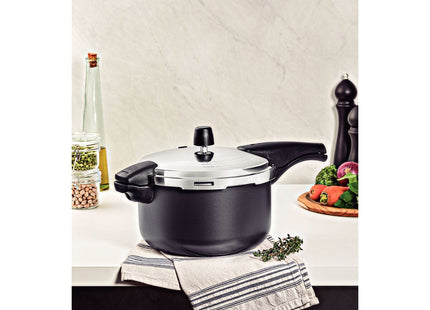 Olla de Presión Tramontina Vancouver en Aluminio con Revestimiento Interno y Externo Antiadherente Starflon Max Grafito 24 cm 6 L