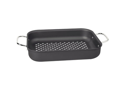 Parrilla Rectangular Tramontina Churrasco en Aluminio Anodizado 28 cm