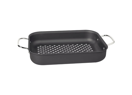 Parrilla Rectangular Tramontina Churrasco en Aluminio Anodizado 28 cm