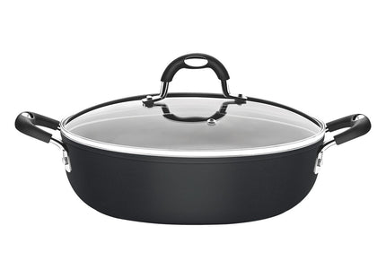 Arrocera Tramontina Mônaco Induction en Aluminio con Revestimiento Interno y Externo Antiadherente Starflon Premium Negro con Tapa 28 cm 4.2 L