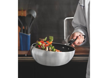 Sartén Tramontina Profesional para Saltear Aluminio con Revestimiento Interno con Antiadherente Starflon Premium y Acabado Externo Lijado 28 cm 3.3 L