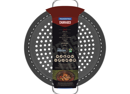 Parrilla Tramontina Churrasco en Aluminio con Revestimiento Anodizado Grafito 30 cm
