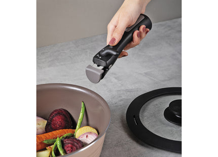 Batería de Cocina Multiuso Tramontina Itria en Aluminio con Revestimiento Cerámico y Mango Desmontable Marfil 10 Piezas