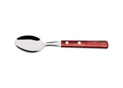 Cuchara de Mesa Tramontina con Lámina de Acero Inoxidable y Mango de Madera Tratada Polywood Rojo
