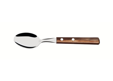 Cuchara de Mesa Tramontina con Lámina de Acero Inoxidable y Mango de Madera Tratada Polywood Castaño
