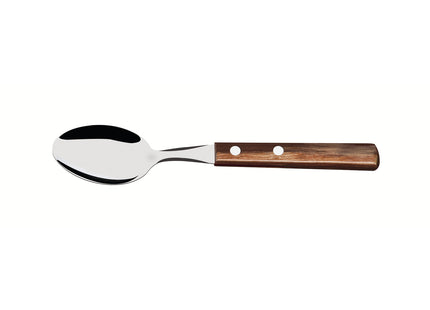 Cuchara de Mesa Tramontina con Lámina de Acero Inoxidable y Mango de Madera Tratada Polywood Castaño