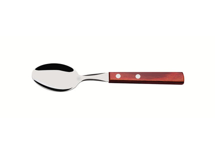 Cuchara para Té Tramontina con Lámina de Acero Inoxidable y Mango de Madera Tratada Polywood Rojo