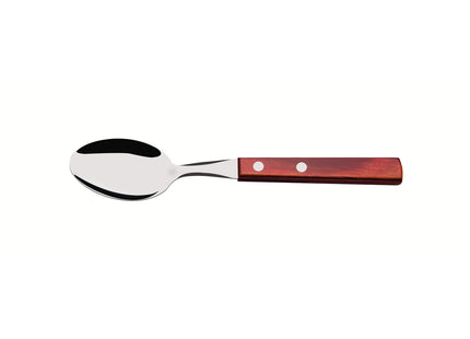 Cuchara para Té Tramontina con Lámina de Acero Inoxidable y Mango de Madera Tratada Polywood Rojo