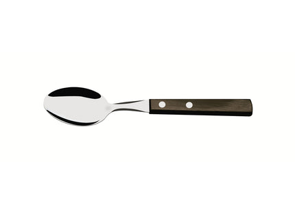 Cuchara para Té Tramontina con Lámina de Acero Inoxidable y Mango de Madera Tratada Polywood Castaño