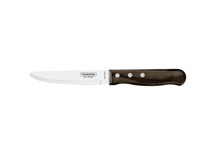 Cuchillo para Asado Jumbo Tramontina con Lámina de Acero Inoxidable y Mango de Madera Polywood Castaño 5"