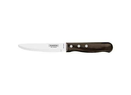 Cuchillo para Asado Jumbo Tramontina con Lámina de Acero Inoxidable y Mango de Madera Polywood Castaño 5"