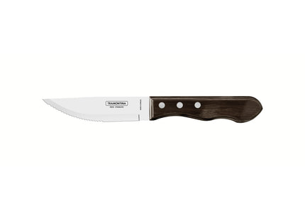 Cuchillo para Asado Jumbo Tramontina con Lámina de Acero Inoxidable y Mango de Madera Tratada Polywood Castaño 5"