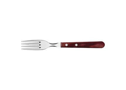 Kit para Asado Tramontina con Láminas de Acero Inoxidable y Mangos de Madera Polywood Rojo con Caja de Cartón 15 Piezas