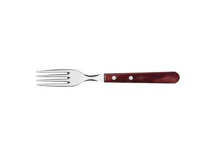 Kit para Asado Tramontina con Láminas de Acero Inoxidable y Mangos de Madera Polywood Rojo con Caja de Cartón 15 Piezas