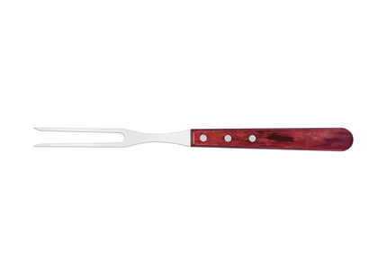 Kit para Asado Tramontina con Láminas de Acero Inoxidable y Mangos de Madera Polywood Rojo con Caja de Cartón 15 Piezas