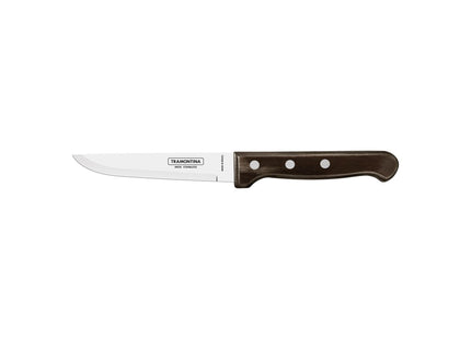 Cuchillo para Asado Jumbo Tramontina con Lámina de Acero Inoxidable y Mango de Madera Tratada Polywood Castaño 5"