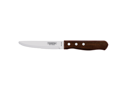 Cuchillo para Asado Jumbo Tramontina con Lámina de Acero Inoxidable y Mango de Madera Natural 5"