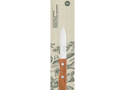 Cuchillo para Frutas y Verduras Tramontina Dynamic con Lámina de Acero Inoxidable y Mango de Madera Natural 3"