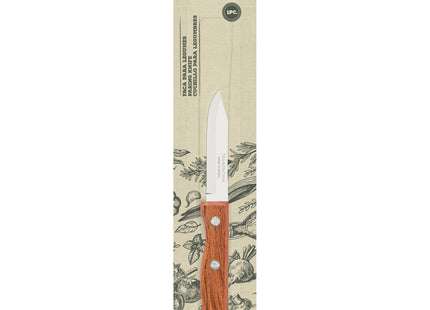 Cuchillo para Frutas y Verduras Tramontina Dynamic con Lámina de Acero Inoxidable y Mango de Madera Natural 3"