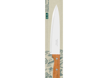 Cuchillo Chef Tramontina Dynamic con Lámina de Acero Inoxidable y Mango de Madera Natural 8"