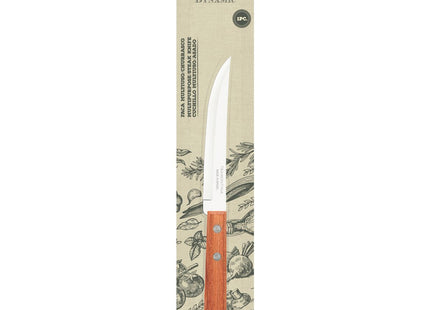 Cuchillo para Asado Tramontina Dynamic con Lámina de Acero Inoxidable con hilo Liso y Mango de Madera Natural 5"