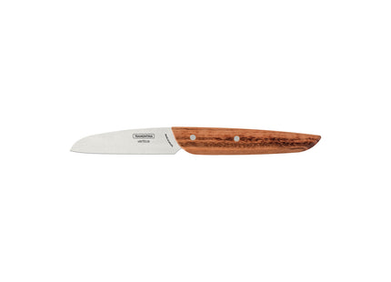 Cuchillo para Legumbres y Frutas Tramontina Verttice con Lámina de Acero Inoxidable y Mango de Madera Natural 3"