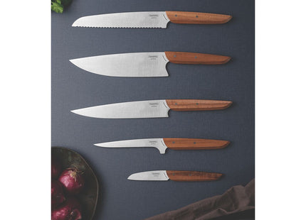 Cuchillo para Pan Tramontina Verttice con Lámina de Acero Inoxidable y Mango de Madera Natural 8"