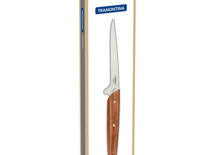 Cuchillo para Deshuesar Tramontina Verttice con Lámina de Acero Inoxidable y Mango de Madera Natural 6"