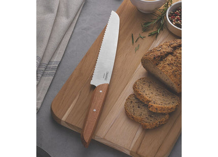 Cuchillo para Pan Tramontina Verttice con Lámina de Acero Inoxidable y Mango de Madera Natural 8"