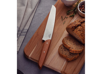 Cuchillo para Pan Tramontina Verttice con Lámina de Acero Inoxidable y Mango de Madera Natural 8"