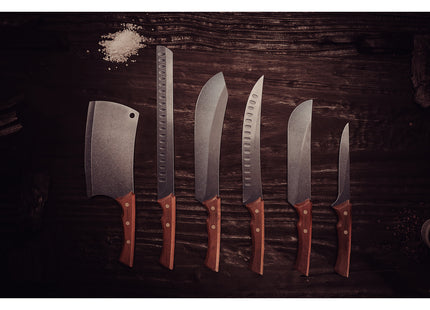 Cuchillo para Deshuesar Tramontina Churrasco Black con Lámina de Acero Inoxidable Oscurecido y Mango de Madera 6"