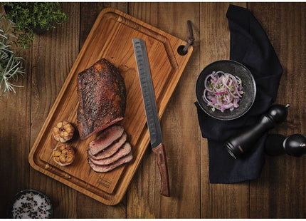 Cuchillo Slicer Tramontina Churrasco Black con Lámina de Acero Inoxidable Oscurecido y Mango de Madera 12"