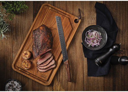 Cuchillo Slicer Tramontina Churrasco Black con Lámina de Acero Inoxidable Oscurecido y Mango de Madera 12"