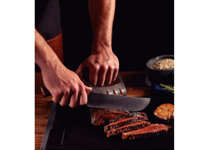 Cuchillo para Carne Tramontina Churrasco Black con Lámina de Acero Inoxidable Oscurecido y Mango de Madera 8"
